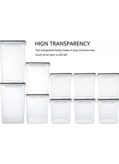 Generic 10-Pack Large capacity Food Storage Container,  Grain and Dry Food Storage Container, With Lock Buckle Food Kitchen Storage Organization, Suitable For Home and Kitchen (10-Pack)  - Image 3