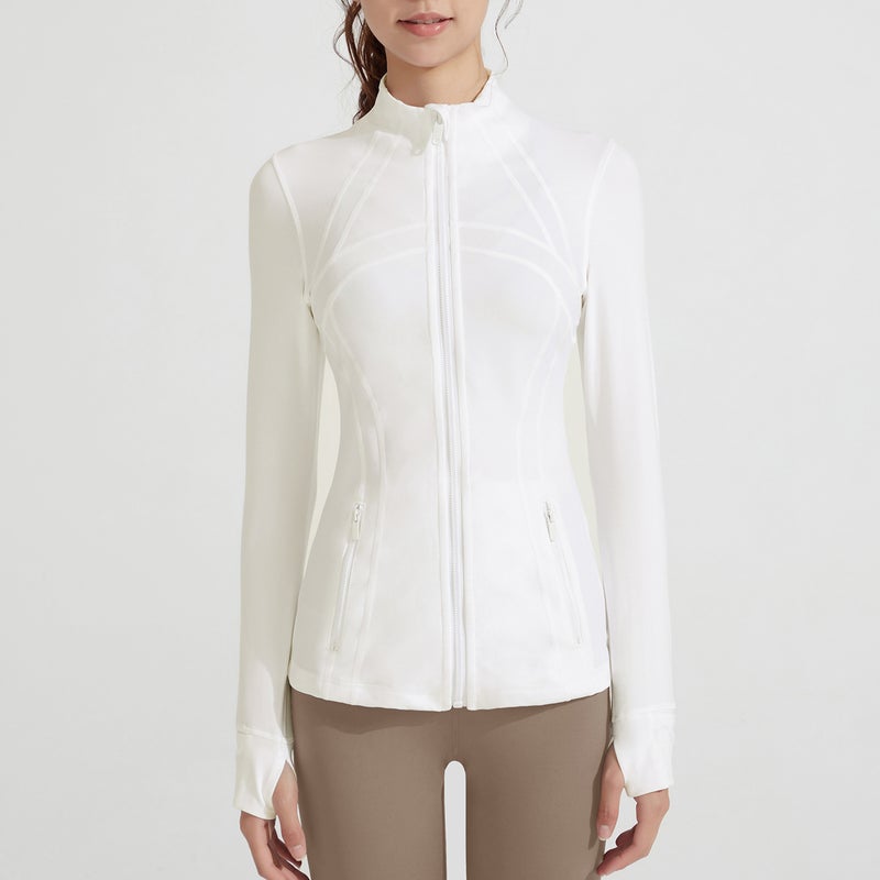 Nariele Athena Lulu Yoga Jacket Soft-touch Fitness Long Sleeve Albumin