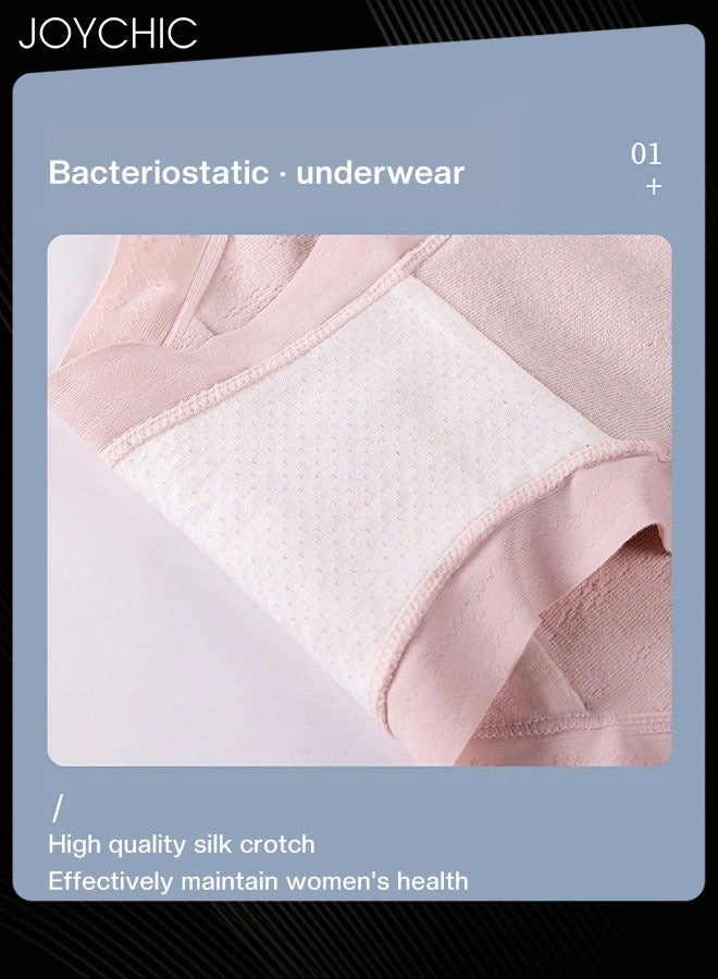 Joychic 4 عبوات من السراويل الداخلية الكبيرة الحجم بتصميم جديد، قابلة للتعديل، عالية المرونة، تمتص الرطوبة، قابلة للتنفس، مضادة للبكتيريا، مجموعة ملابس داخلية لدعم البطن للنساء الحوامل - Image 2