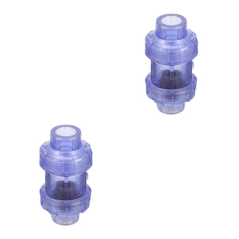 2 pcs PVC One Way Inline Check Valves Non Return Valves for Gas - Image 1