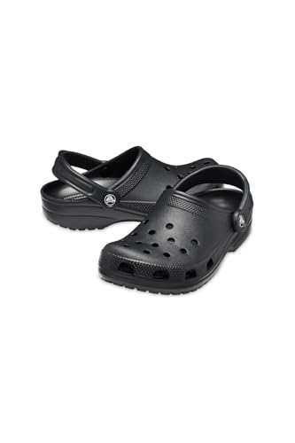 Crocs Womens Classic Closed Toe None Clogs, Black, Size 7.0 - Image 3