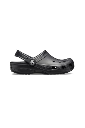 Crocs Womens Classic Closed Toe None Clogs, Black, Size 7.0 - Image 2