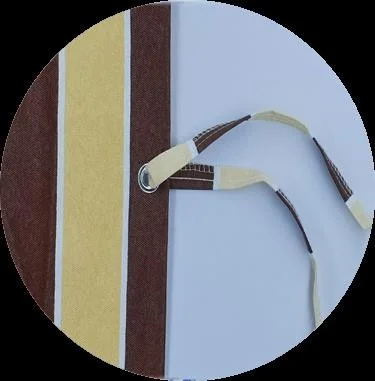Altın Pamuk Gold Cotton Balcony Rail Curtain Railing Curtain Brown Cream All Sizes Length x Width Metal Ring