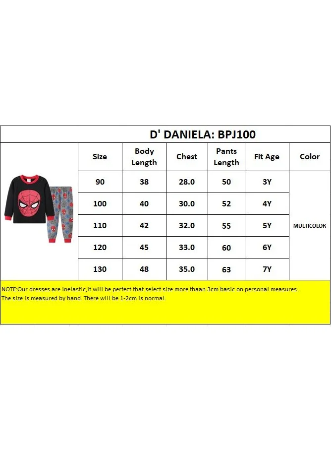 D'Daniela Daniel - Boys' Spider Hero Pajama Set – Long Sleeve