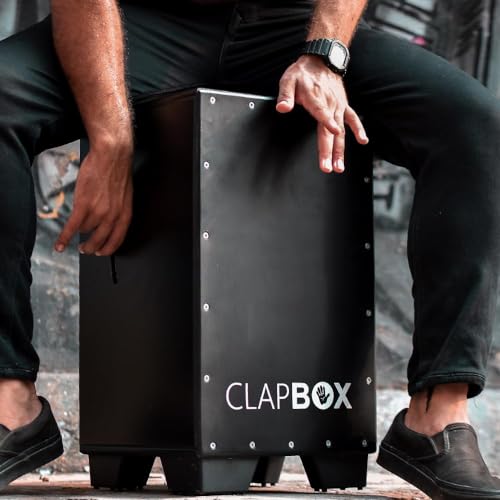 Clapbox Cajon Drum Box Oak Wood (H:20" W:12" L:12") - NOT MADE IN CHINA - Three Internal Snares with Bonus Features | Most Popular Cajone Brand Online (Black, CB50) - Image 5