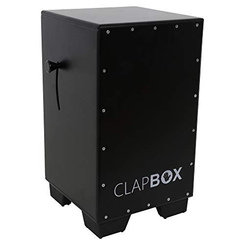 Clapbox Cajon Drum Box Oak Wood (H:20" W:12" L:12") - NOT MADE IN CHINA - Three Internal Snares with Bonus Features | Most Popular Cajone Brand Online (Black, CB50) - Image 1