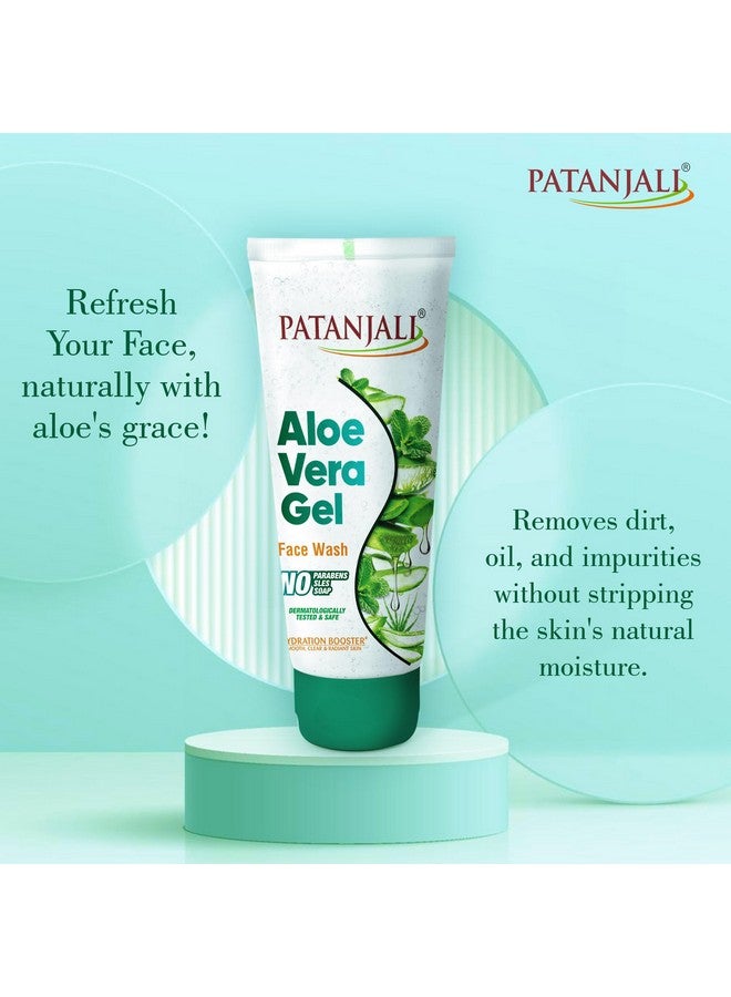 Patanjali Aloe Vera Gel Face Wash 60ml, Mild Foaming, Hydrating & Acne-Preventing Formula for All Skin Types - Image 3