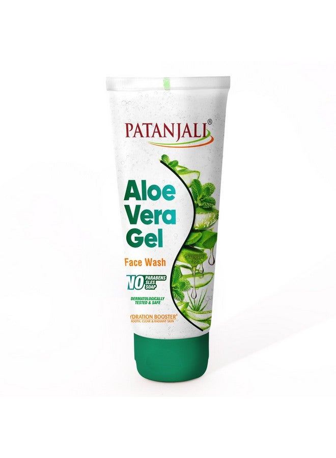 Patanjali Aloe Vera Gel Face Wash 60ml, Mild Foaming, Hydrating & Acne-Preventing Formula for All Skin Types - Image 1