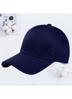 Custom Logo Cotton Baseball Caps Summer Sun Protection Navy blue