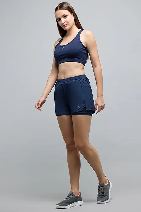 أر أند بي Solid Hybrid Shorts with Elastic Waist
