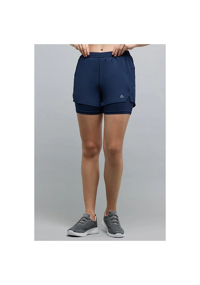 R&b Solid Hybrid Shorts with Elastic Waist