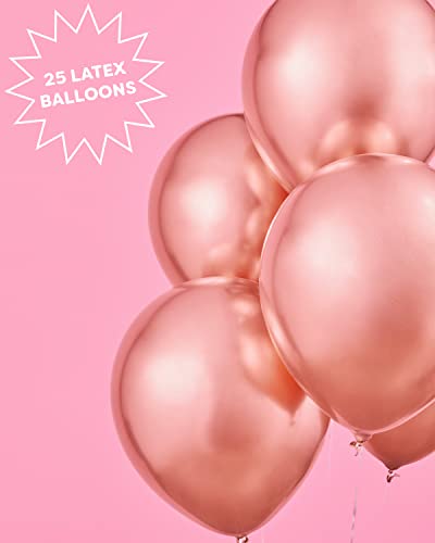 xo, Fetti xo Fetti Rose Gold Chrome Balloons 25 pk 12 Bachelorette Party Decorations Bridal Shower Birthday Party Engagement - Image 5