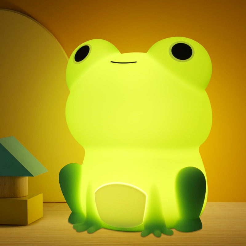 OkiyiD Frog Night Light for Nursery Rechargeable Dimmable Bedside Lamp with Touch ControlABSSIL Portable Kids Gift for Girls Boys Babies