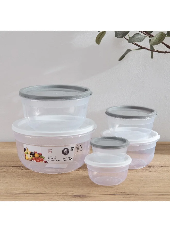 Home Box Spectra Solitaire 6-Piece Round Container Set