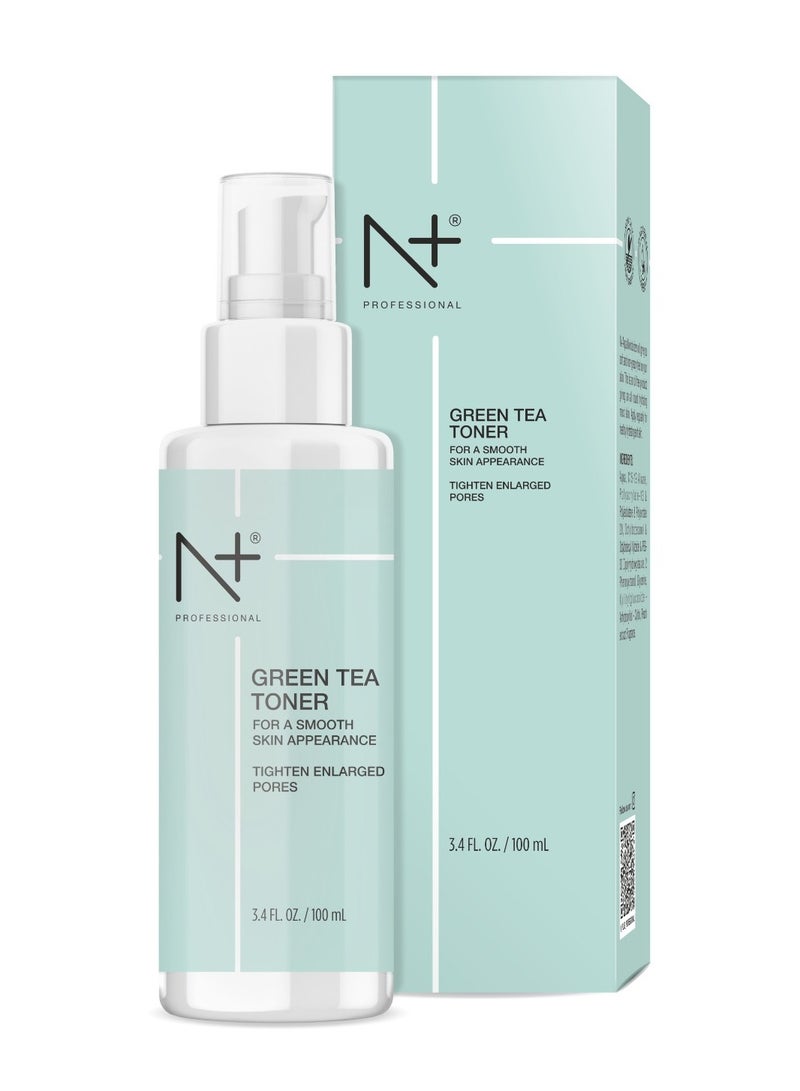 N Plus Professional N PLUS N Plus Professional Green Tea Toner For Face, For Tighten Enlarged Pores, Paraben Free,100ml  - Image 1