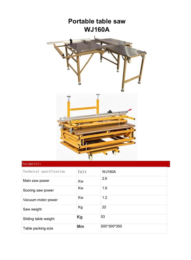 Sliding table saw