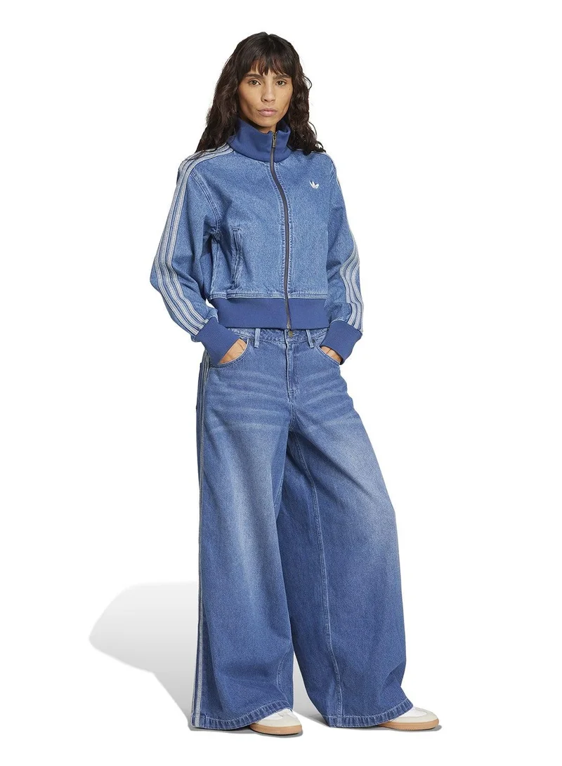 Adidas Adidas DENIM WIDE PANT Blue FASHION Trousers FOR WOMEN 40-34