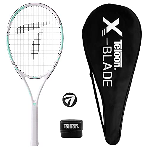 Teloon Recreational Adult Tennis Rackets-27 inch Tennis Racquet for Men and Women College Students Beginner Tennis Racket. (V10-White and Green) - Image 3