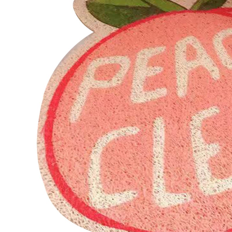 Peach Pattern Cat Litter Mat Flexible Non Slip Fruit Shape Easy Clean Mud Isolation - Image 5