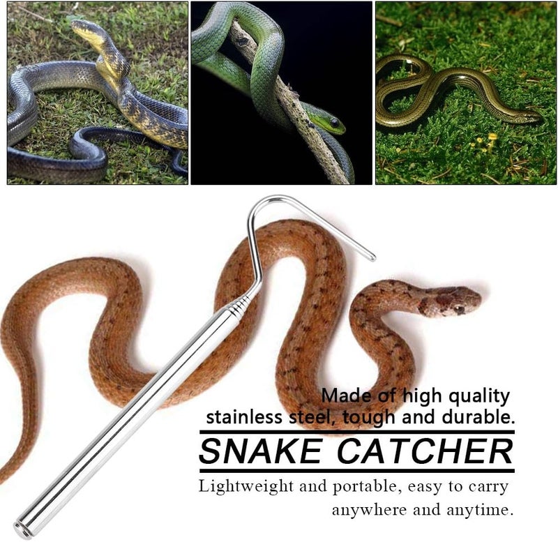 Fdit Snake Reptile Catcher Stainless Steel Extensible Telescoping Capture Hook - Image 5