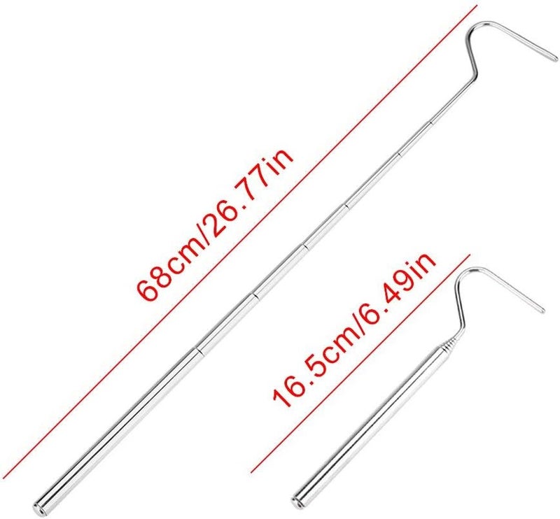 Fdit Snake Reptile Catcher Stainless Steel Extensible Telescoping Capture Hook - Image 2