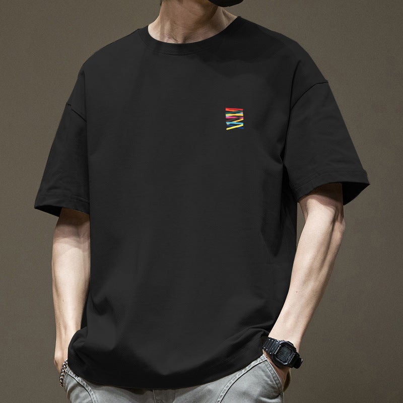 Summer New Short-Sleeved T-Shirt Round Neck Printed Short-Sleeved Youth Half-Sleeved Loose Versatile Top Ins - Image 3