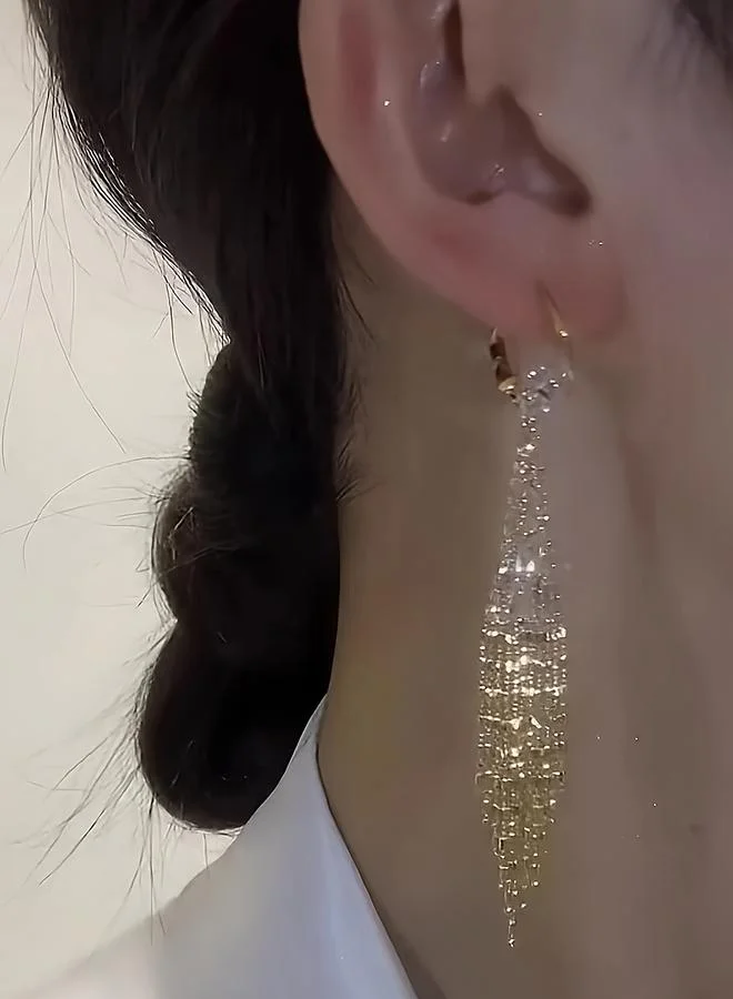 تايك تو Take Two Embellished Tassel Earrings