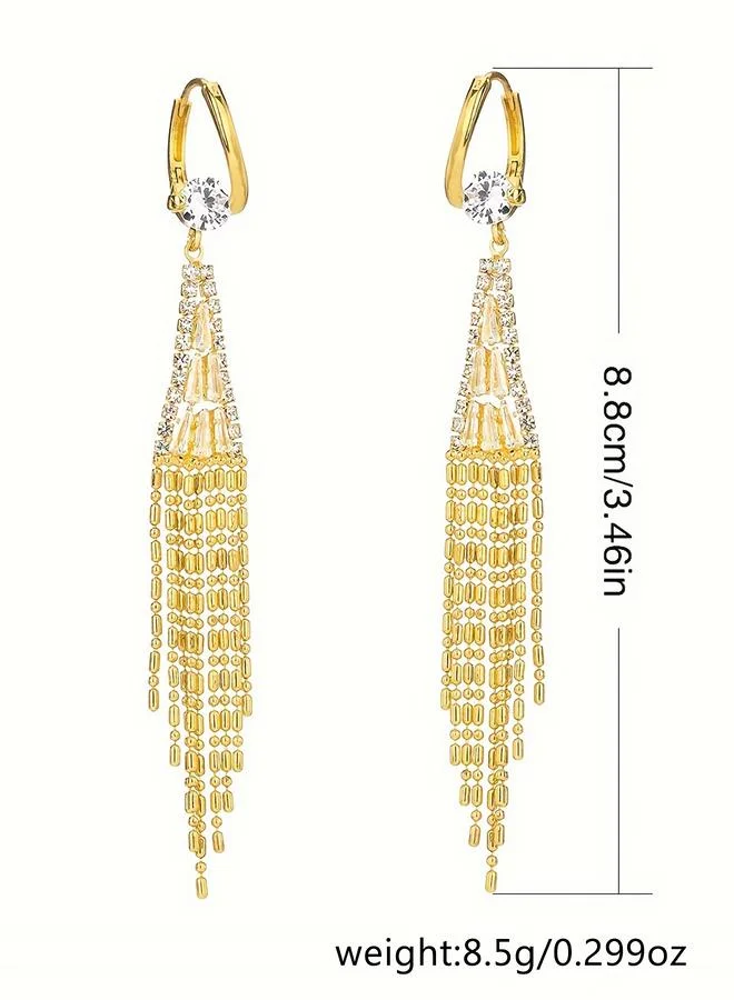 تايك تو Take Two Embellished Tassel Earrings