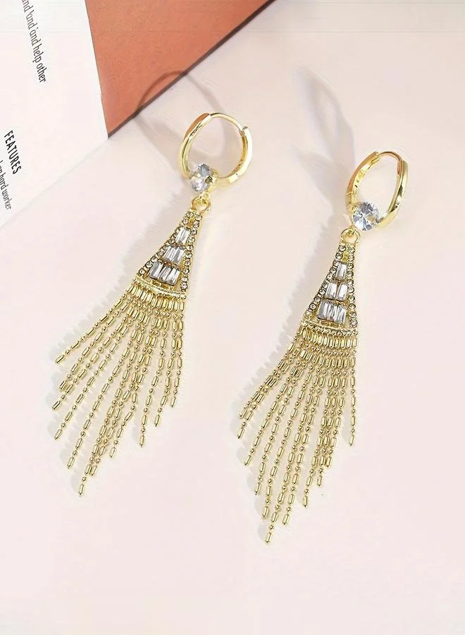 تايك تو Take Two Embellished Tassel Earrings