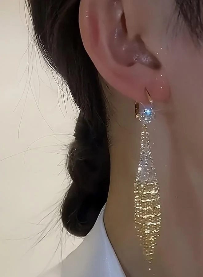 تايك تو Take Two Embellished Tassel Earrings