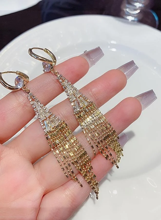 تايك تو Take Two Embellished Tassel Earrings