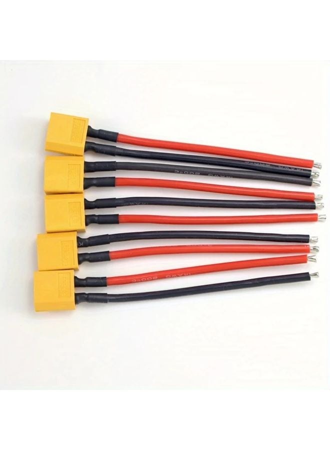 5pcs XT60 Male Female Connector Extension Cord 14AWG Silicone Wire - Image 1