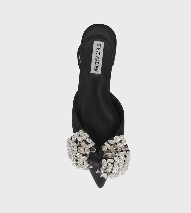 Steve Madden SLOA06S1-486 Black Women's Flat Sandals