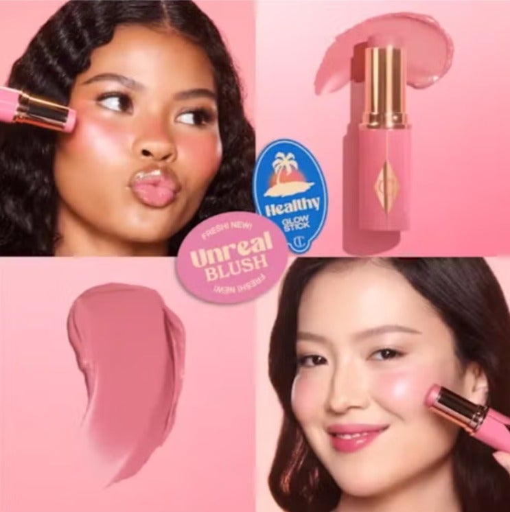 Charlotte Tilbury Rosy Glow Unreal Blush | Healthy Glow Stick Cream Blush - Image 2