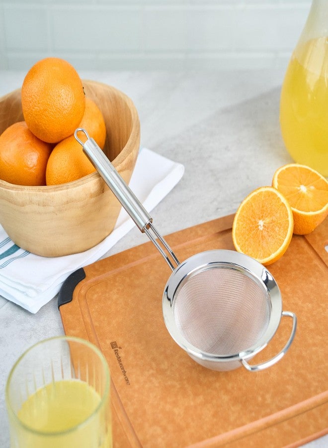 ريستورنت وير مصفاة مطبخ من الفولاذ المقاوم للصدأ مقاس 11.5 بوصة - مصفاة ألمانية قياسية بمقبض مريح، آمنة للغسل في غسالة الأطباق - مصفاة طعام معدنية مقواة للكينوا، الحساء، الصلصات، والمخبوزات - Image 4