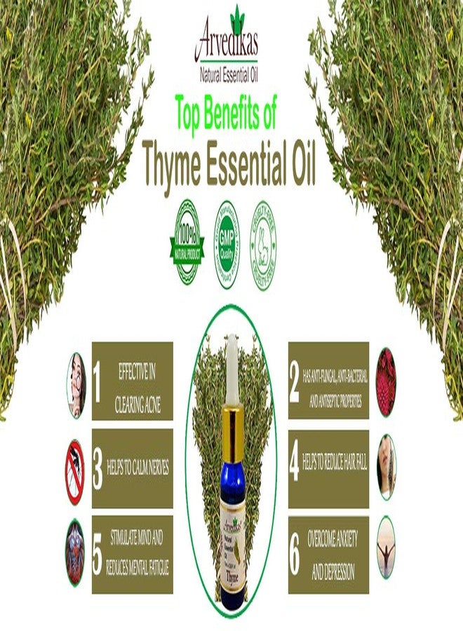 Arvedikas Thyme Oil 100% Natural Pure And Natural Undiluted Uncut Essential Oil For Hair Growth, Skin -15 ML - Image 4