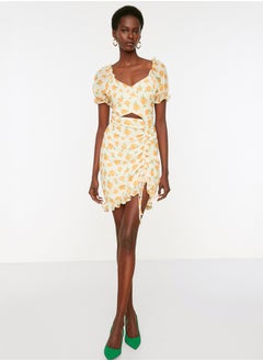 Floral Cut Out Detailed Dress