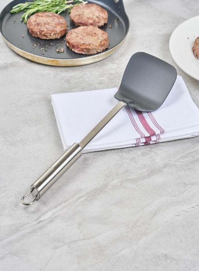 ريستورنت وير ملعقة ووك من النايلون مقاس 14 بوصة من ريستورانت وير - ملعقة آسيوية بمعيار ألماني مع مقبض من الفولاذ المقاوم للصدأ، غير لاصقة وآمنة للغسل في غسالة الأطباق - ملعقة معدنية مقاومة للحرارة للقلي السريع والأرز والمعكرونة - Image 3