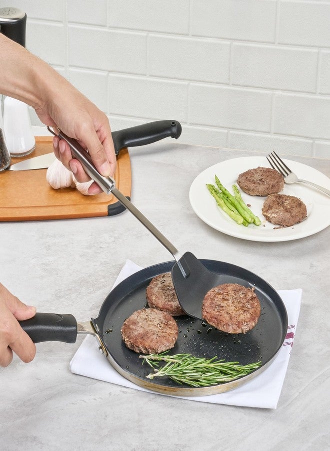 ريستورنت وير ملعقة ووك من النايلون مقاس 14 بوصة من ريستورانت وير - ملعقة آسيوية بمعيار ألماني مع مقبض من الفولاذ المقاوم للصدأ، غير لاصقة وآمنة للغسل في غسالة الأطباق - ملعقة معدنية مقاومة للحرارة للقلي السريع والأرز والمعكرونة - Image 5