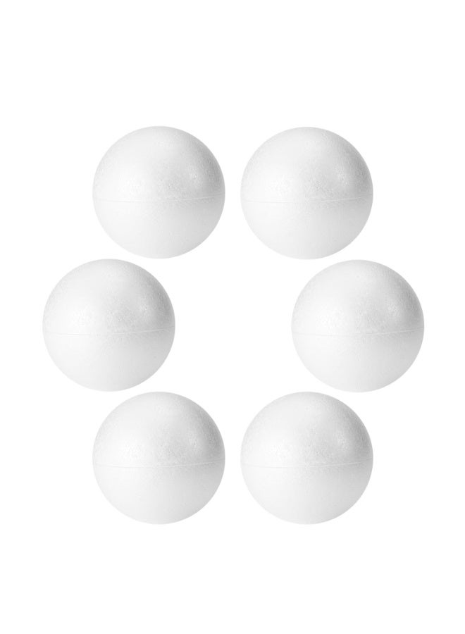 كرافت ماجيك عبوة من 6 كرات إسفنجية للحرف اليدوية - كرات مستديرة ناعمة من البوليسترين الأبيض مقاس 4 بوصات (10 سم) للفنون والحرف اليدوية، ومشاريع مدرسية اصنعها بنفسك، وديكورات الزفاف، وديكورات عيد الميلاد، والحرف اليدوية المنزلية - Image 1