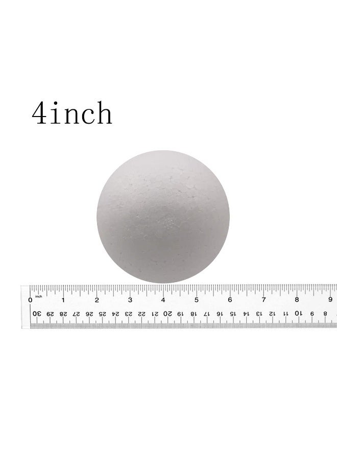 كرافت ماجيك عبوة من 6 كرات إسفنجية للحرف اليدوية - كرات مستديرة ناعمة من البوليسترين الأبيض مقاس 4 بوصات (10 سم) للفنون والحرف اليدوية، ومشاريع مدرسية اصنعها بنفسك، وديكورات الزفاف، وديكورات عيد الميلاد، والحرف اليدوية المنزلية - Image 2