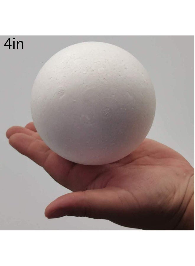 كرافت ماجيك عبوة من 6 كرات إسفنجية للحرف اليدوية - كرات مستديرة ناعمة من البوليسترين الأبيض مقاس 4 بوصات (10 سم) للفنون والحرف اليدوية، ومشاريع مدرسية اصنعها بنفسك، وديكورات الزفاف، وديكورات عيد الميلاد، والحرف اليدوية المنزلية - Image 3