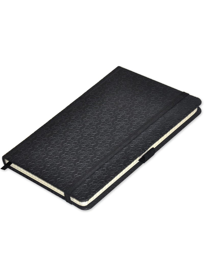 FIS دفتر ملاحظات تنفيذي FIS®، بحجم 13x21 سم، 96 ورقة مربعة 5 مم مع نافذة PU مرنة بتصميم أسود 5 -FSNBEX5M1321BK5 - Image 1