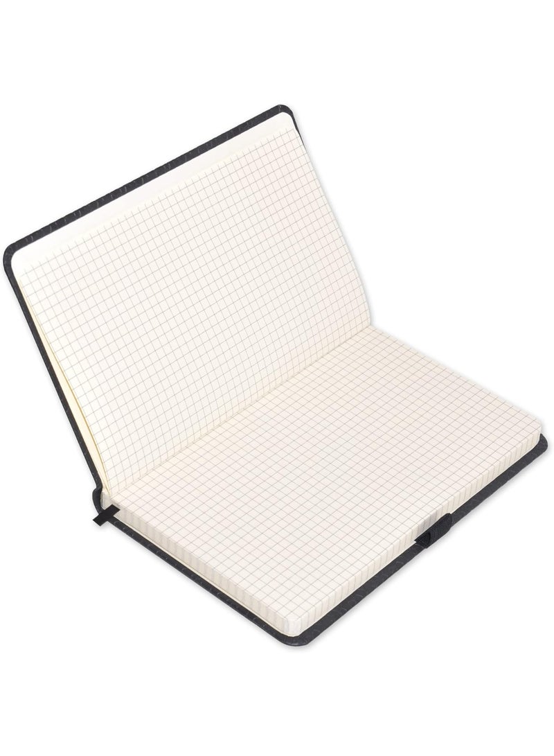 FIS دفتر ملاحظات تنفيذي FIS®، بحجم 13x21 سم، 96 ورقة مربعة 5 مم مع نافذة PU مرنة بتصميم أسود 5 -FSNBEX5M1321BK5 - Image 2