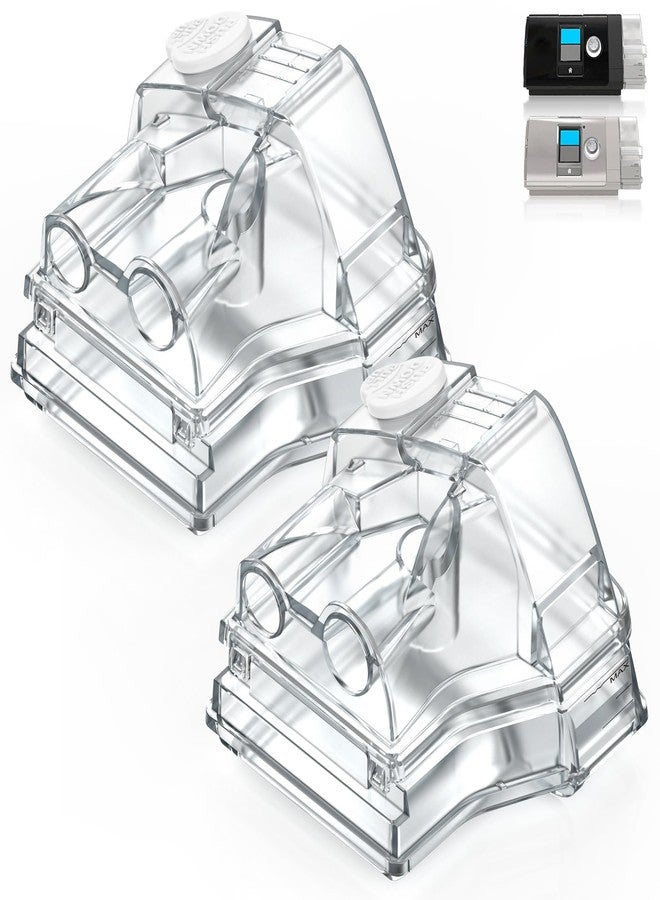 Everness عبوتان من خزانات المياه لجهاز Airsense 10 و Aircurve 10، خزان مياه بديل لجهاز CPAP مانع للتسرب ويوفر رطوبة ثابتة، مزود بتقنية التعبئة العلوية، وخزان مياه HumidAir لمستلزمات جهاز ResMed Airsense 10 - Image 1