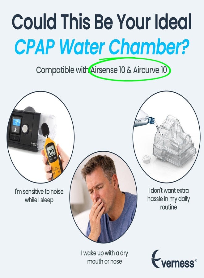 Everness عبوتان من خزانات المياه لجهاز Airsense 10 و Aircurve 10، خزان مياه بديل لجهاز CPAP مانع للتسرب ويوفر رطوبة ثابتة، مزود بتقنية التعبئة العلوية، وخزان مياه HumidAir لمستلزمات جهاز ResMed Airsense 10 - Image 2