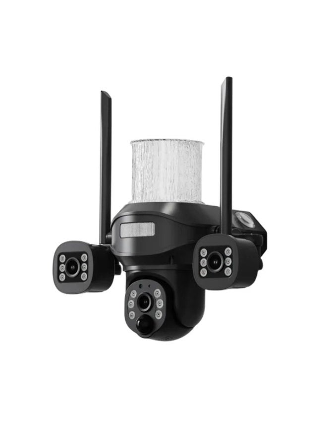 ELTRAZONE Solar Street Light with 3 Head Security Camera – 4G 5MP Dual Lens, Outdoor Waterproof IP65 Security Light, Smart App Control, Night Vision, Two-Way Audio, Motion Detection for Home & Outdoor Areas - Image 2