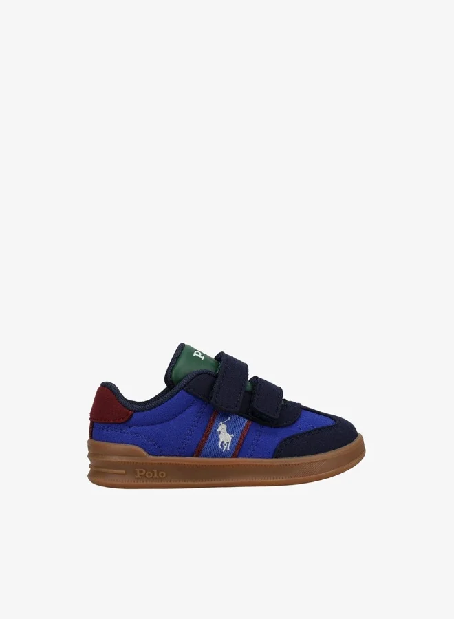 POLO RALPH LAUREN HERITAGE COURT III T-TOE EZ Logo Embroidered Velcro Sneakers