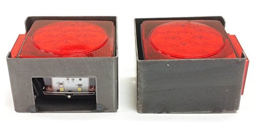LIBRA Trailer LED Square Trailer Tail/Side light Kit For Under 80" Wide Trailer w/Steel Light boxes -24005/06/17/18 - Image 2