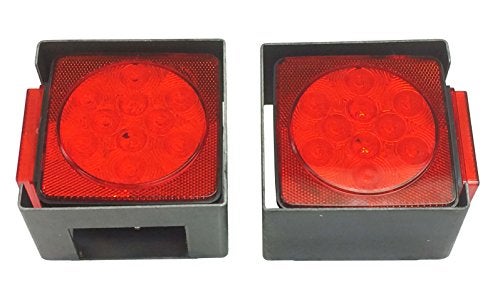 LIBRA Trailer LED Square Trailer Tail/Side light Kit For Under 80" Wide Trailer w/Steel Light boxes -24005/06/17/18 - Image 3